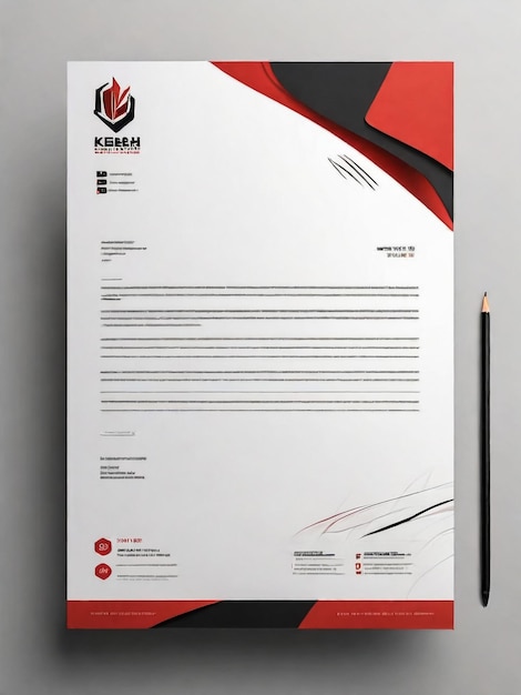 Photo brand identity corporate letterhead template