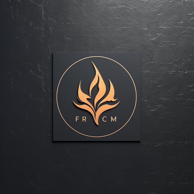 Photo brand logo mockup design