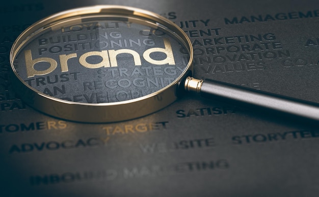 Gestione del marchio concetto di branding o rebranding