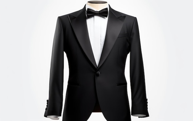 Brand New Black Dinner Jacket Isolated On White Background