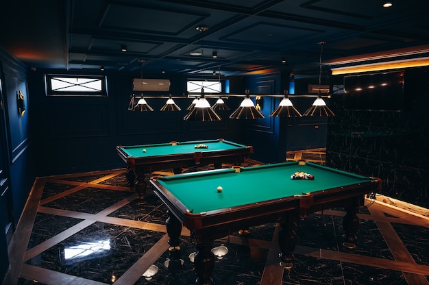 brand new and modern billiard room