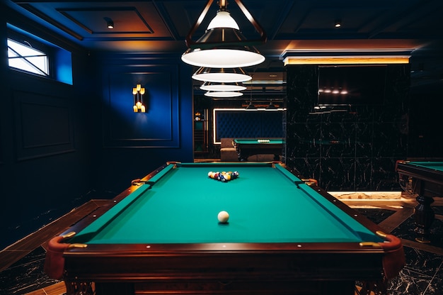 brand new and modern billiard room