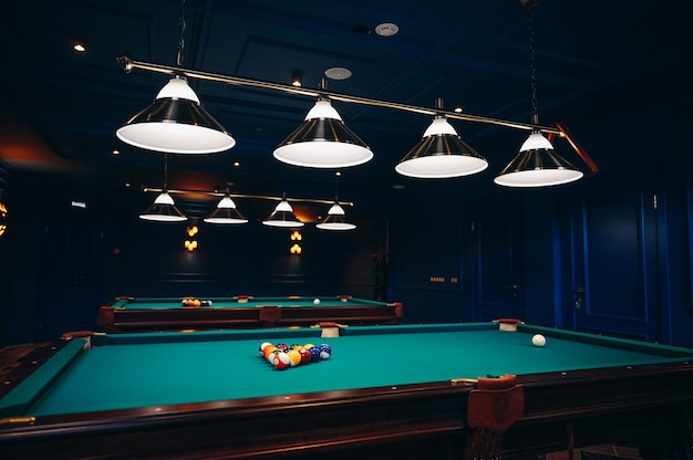 brand new and modern billiard room