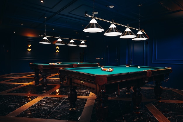 brand new and modern billiard room