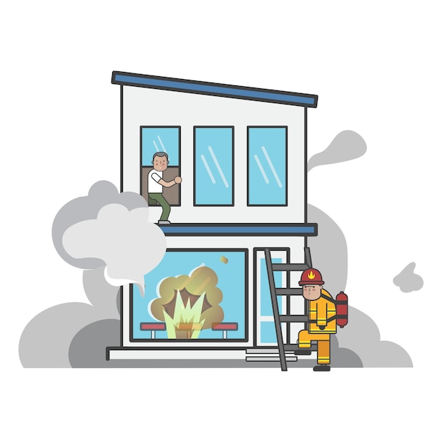 Brandend huis png illustratie doorzichtige achtergrond
