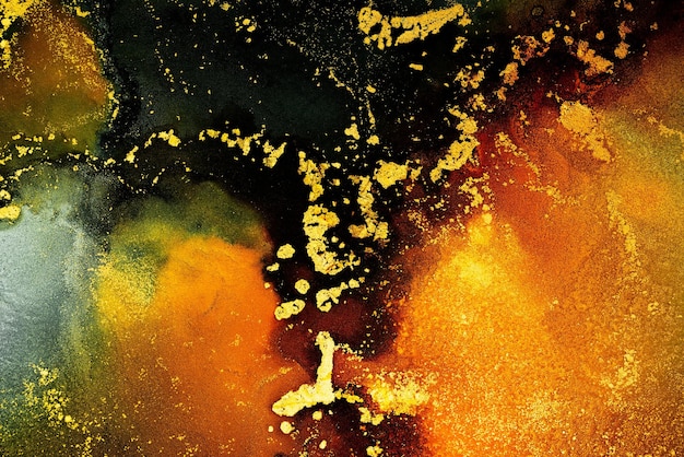 Brandende abstracte achtergrond van marmeren inktkunst van prachtige originele schilderkunst