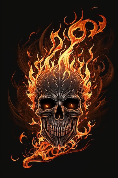 Brandende schedel