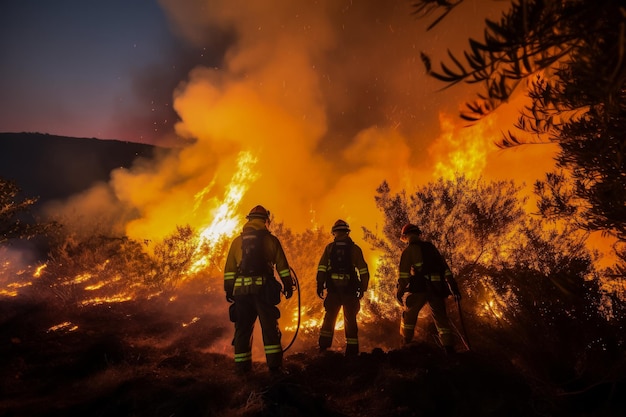 Brandweerlieden bestrijden branden veroorzaakt door raketaanvallen tijdens Israëlische militaire operaties