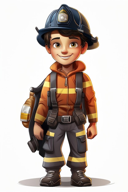 Brandweerman illustratie