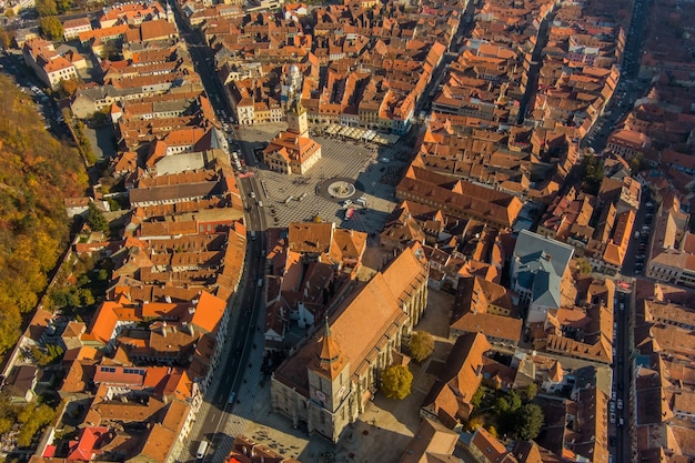 Brasov oude stad in de herfst