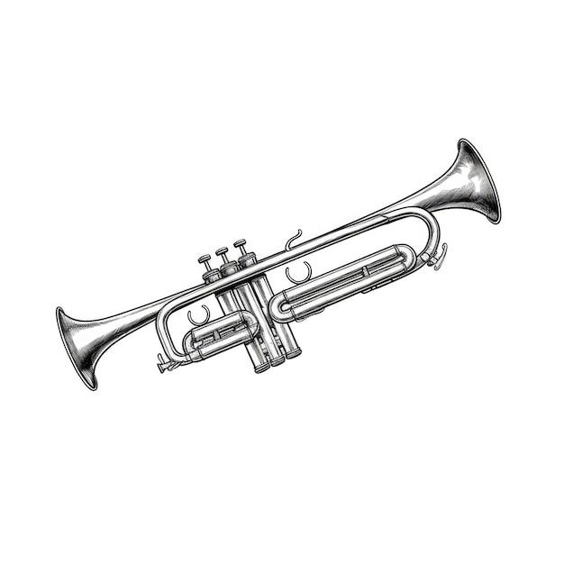 Brass trumpet ai generated