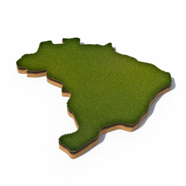 Brazil 3d map