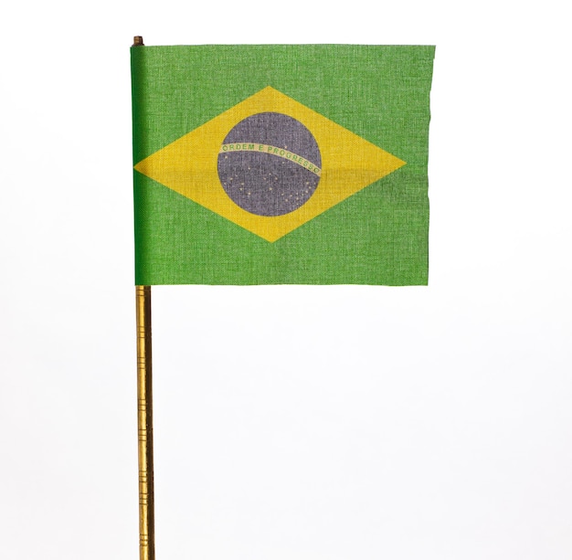 Brazil flag isolated on white background