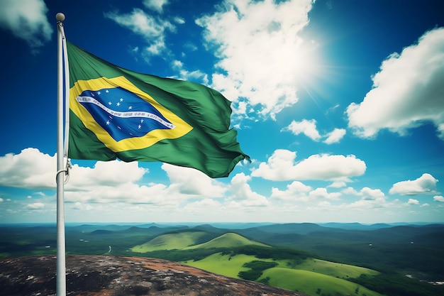 Photo brazil flag photo