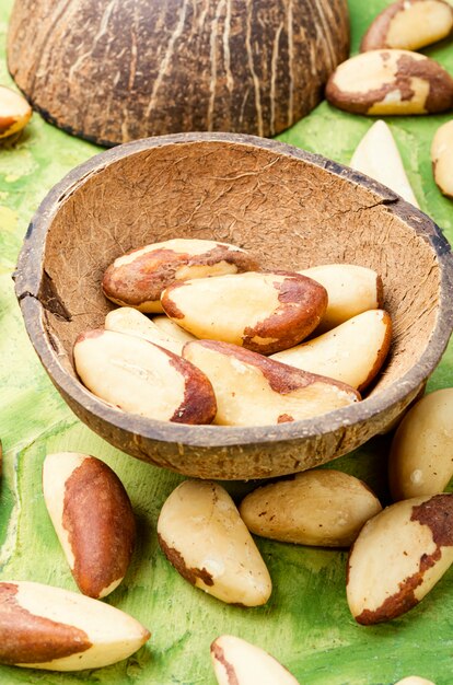 Brazil nut or bertholletia