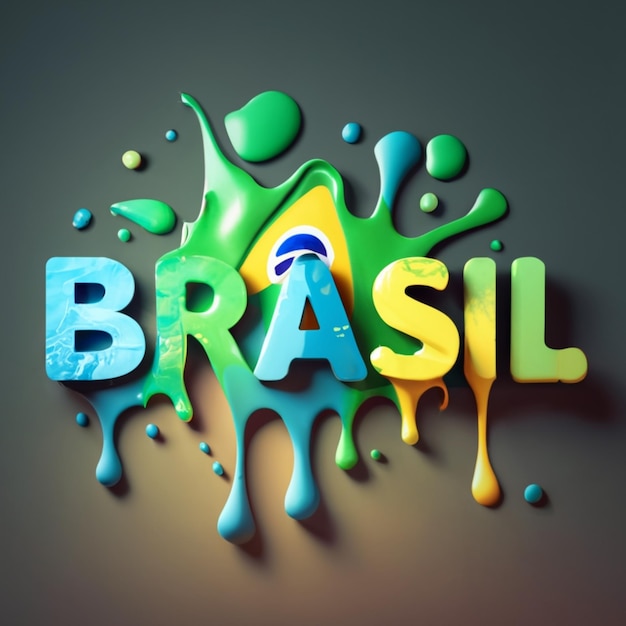 Photo brazil in splashed