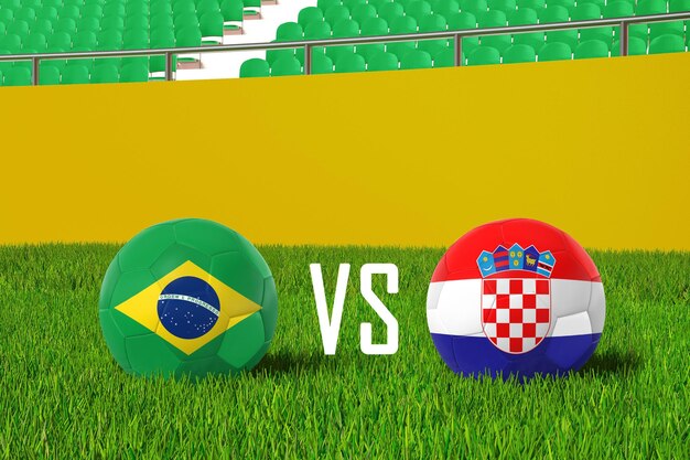 Brazil VS Croatia In Stadium