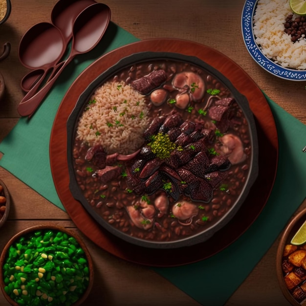 Braziliaans Feijoada-eten