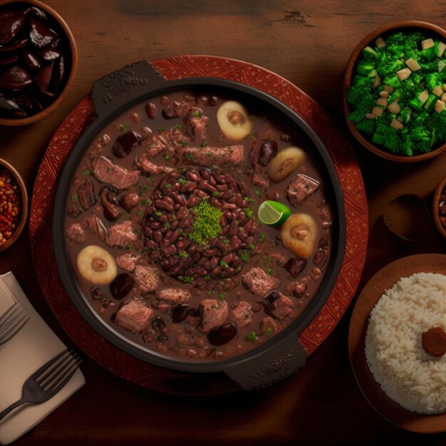 Braziliaans Feijoada-eten