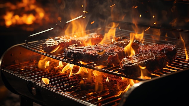 Braziliaanse barbecue HD 8K wallpaper Stock Fotografisch beeld