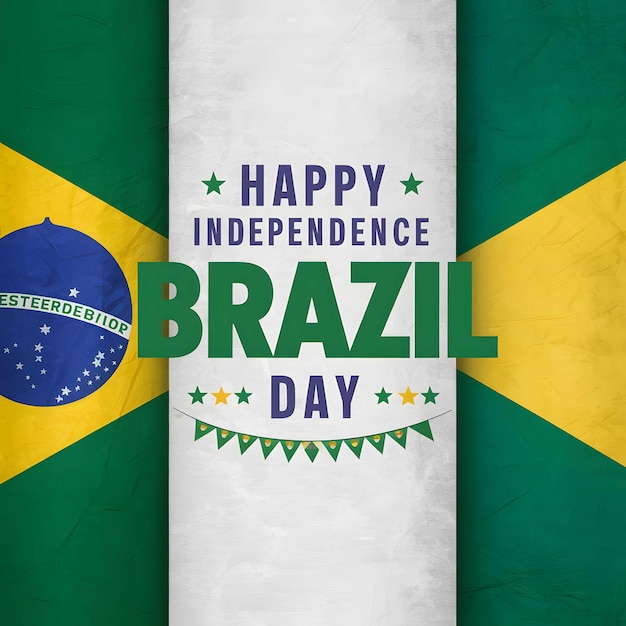 Braziliaanse Onafhankelijkheidsdagviering Illustratie Kunst Braziliaanse onafhankelijkheidsdagposter