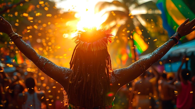 Foto braziliaanse straatcarnaval