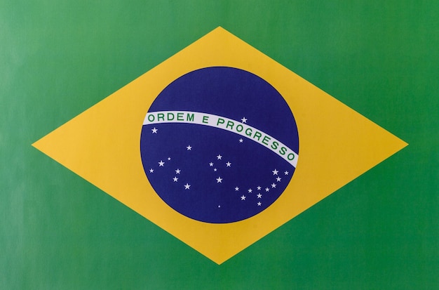 Braziliaanse vlag geel groen groen blauw kleur als achtergrond