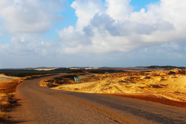 Braziliaanse weg in de zomer