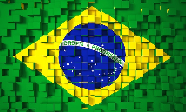 Brazilian 3d flag