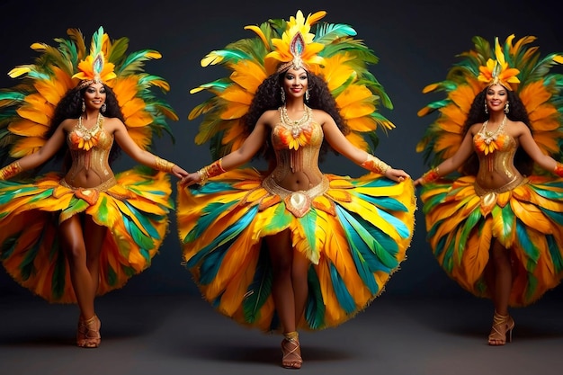 Photo brazilian carnival dancer collection