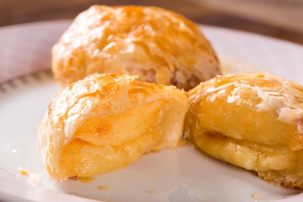 Brazilian cheese croissant with apple