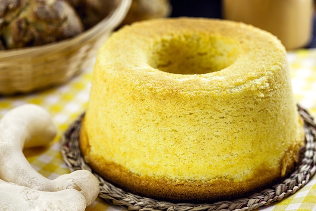 Brazilian corn cake, made with cornmeal flour