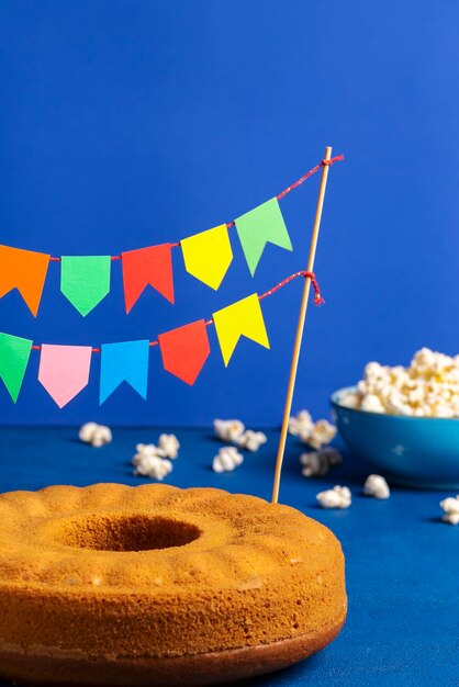 Brazilian cornmeal cake sweet food for festa junina