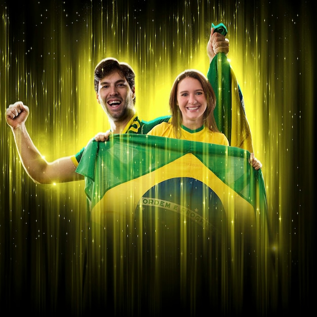 Brazilian couple Celebrating