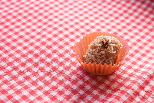 Brazilian dessert sweet of pumpkin coconut and cinnamon