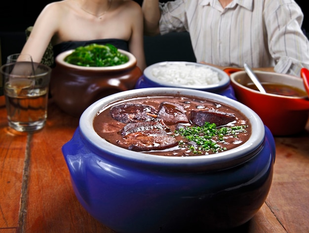 Photo brazilian feijoada food