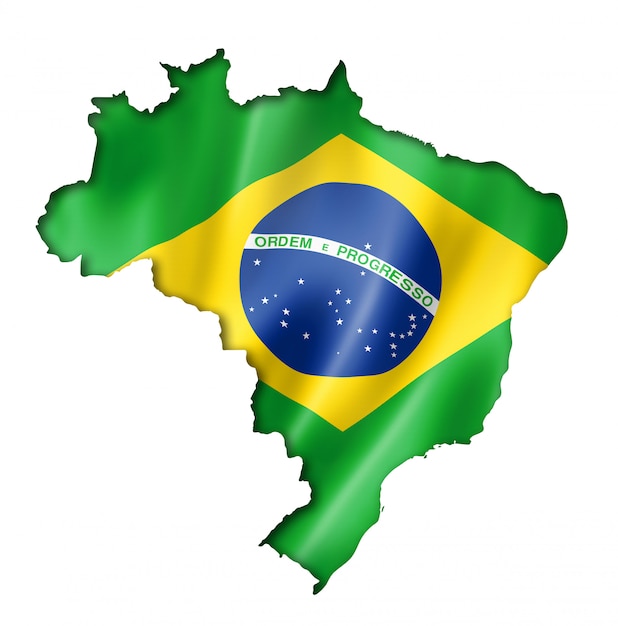 Foto mappa della bandiera brasiliana