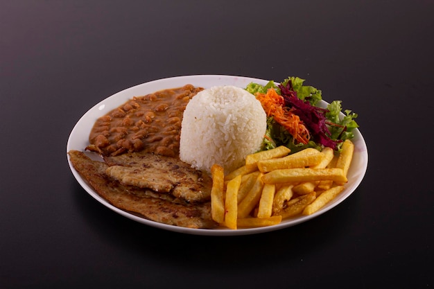 Brazilian food dish on a photographic background