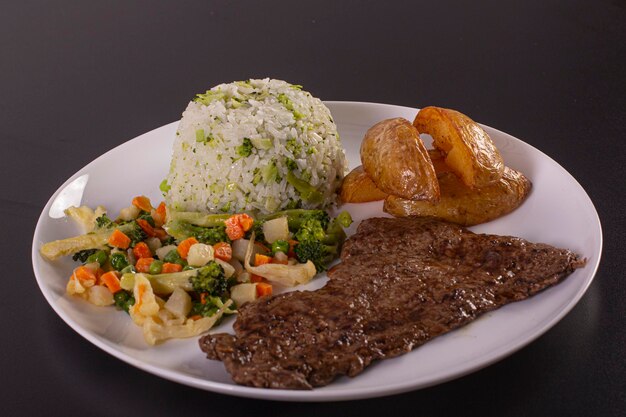 Brazilian food dish on a photographic background