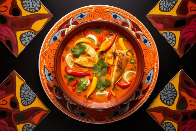 Photo brazilian food moqueca with delicious and colorful ingredients