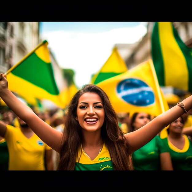 Brazilian girl independence day september 7