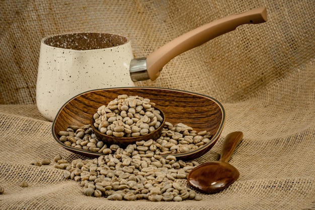 Brazilian green arabica coffee bean raw coffee