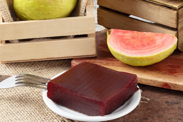 Brazilian guava candy known as goiabada.