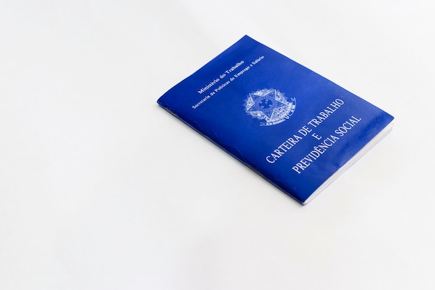 Brazilian labor and social security document, white background