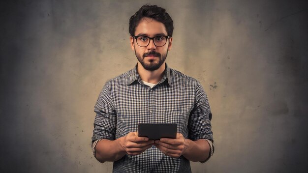 Photo brazilian man with document work and social security carteira de trabalho e previdencia social