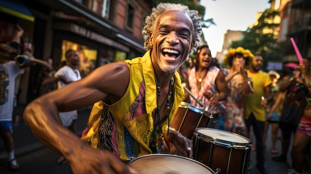ブラジルのマラカトゥー・ドラマーが 文化的な活力に共鳴するビートを作っています
