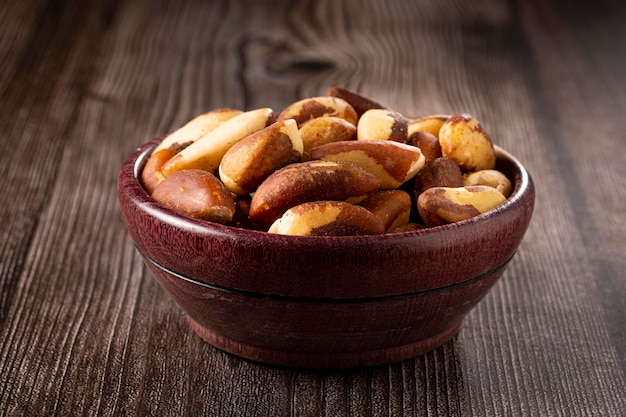 Brazilian nut on the table known as Castanha do Para