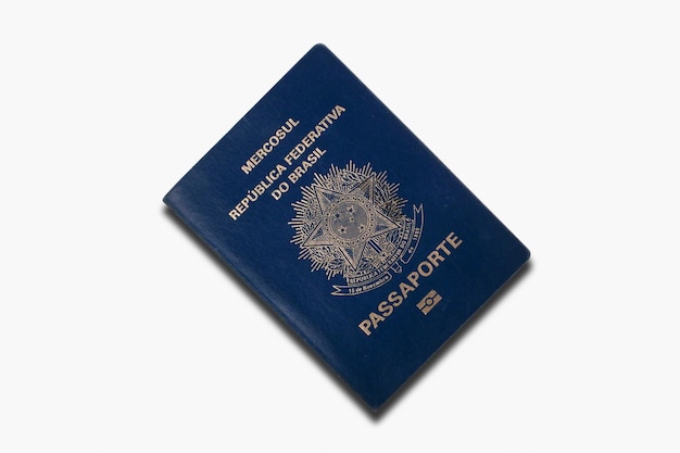 Brazilian passport isolated on a white background