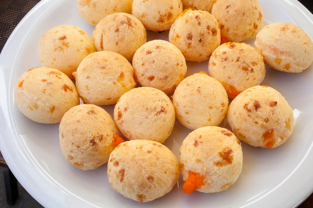 Brazilian snack cheese bread, pao de queijo