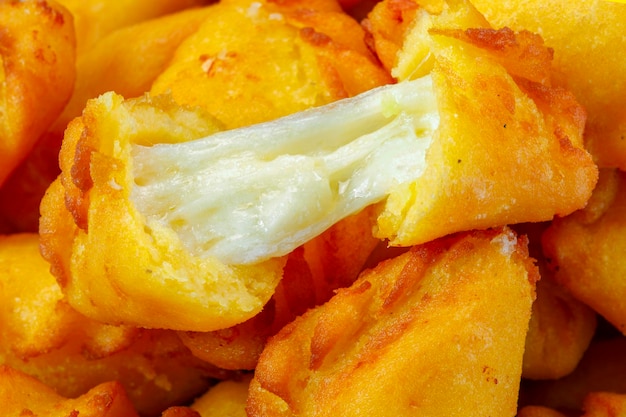 Brazilian snacks angu pastry stuffed with cheese